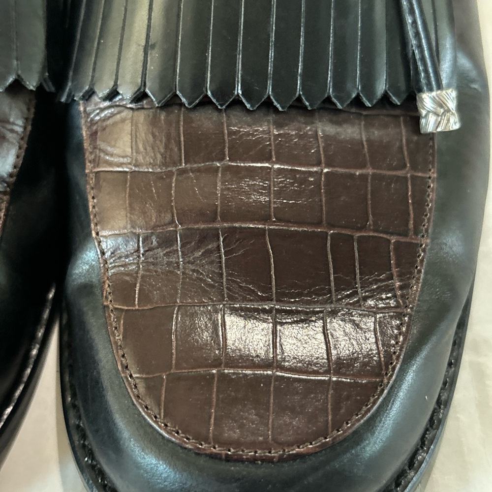 Brighton Darma Tassel Mule Loafer Black & Brown I… - image 8